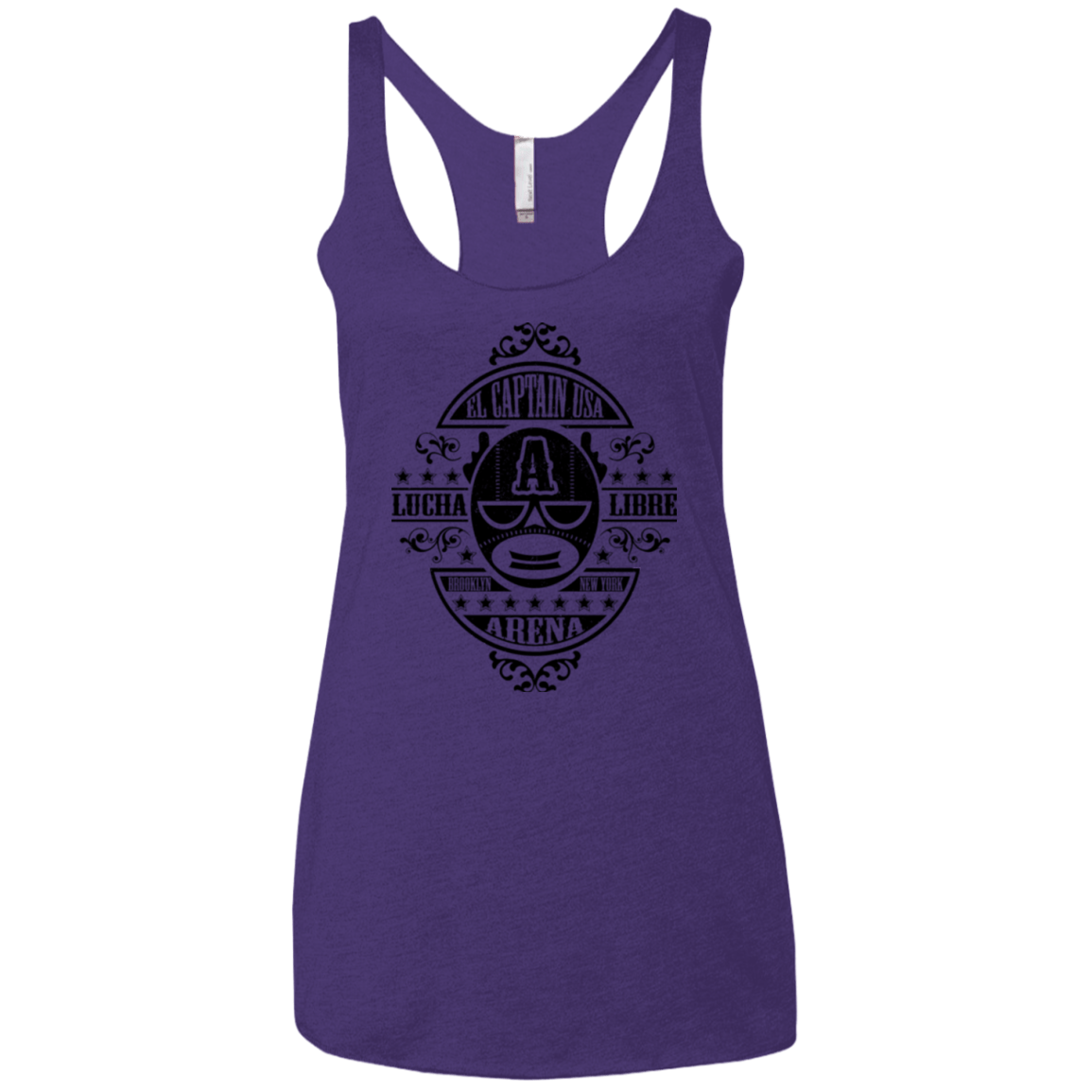 T-Shirts Purple / X-Small Lucha Captain Women's Triblend Racerback Tank