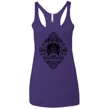 T-Shirts Purple / X-Small Lucha Captain Women's Triblend Racerback Tank