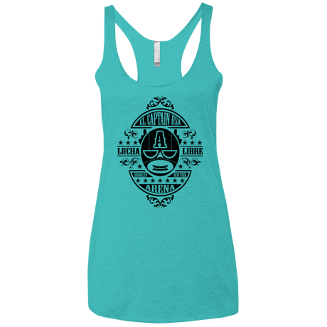 T-Shirts Tahiti Blue / X-Small Lucha Captain Women's Triblend Racerback Tank