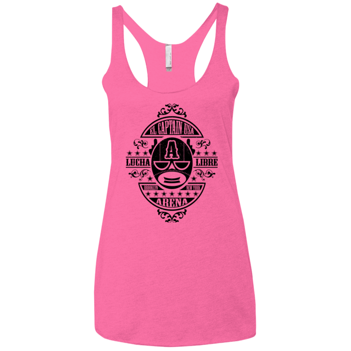 T-Shirts Vintage Pink / X-Small Lucha Captain Women's Triblend Racerback Tank