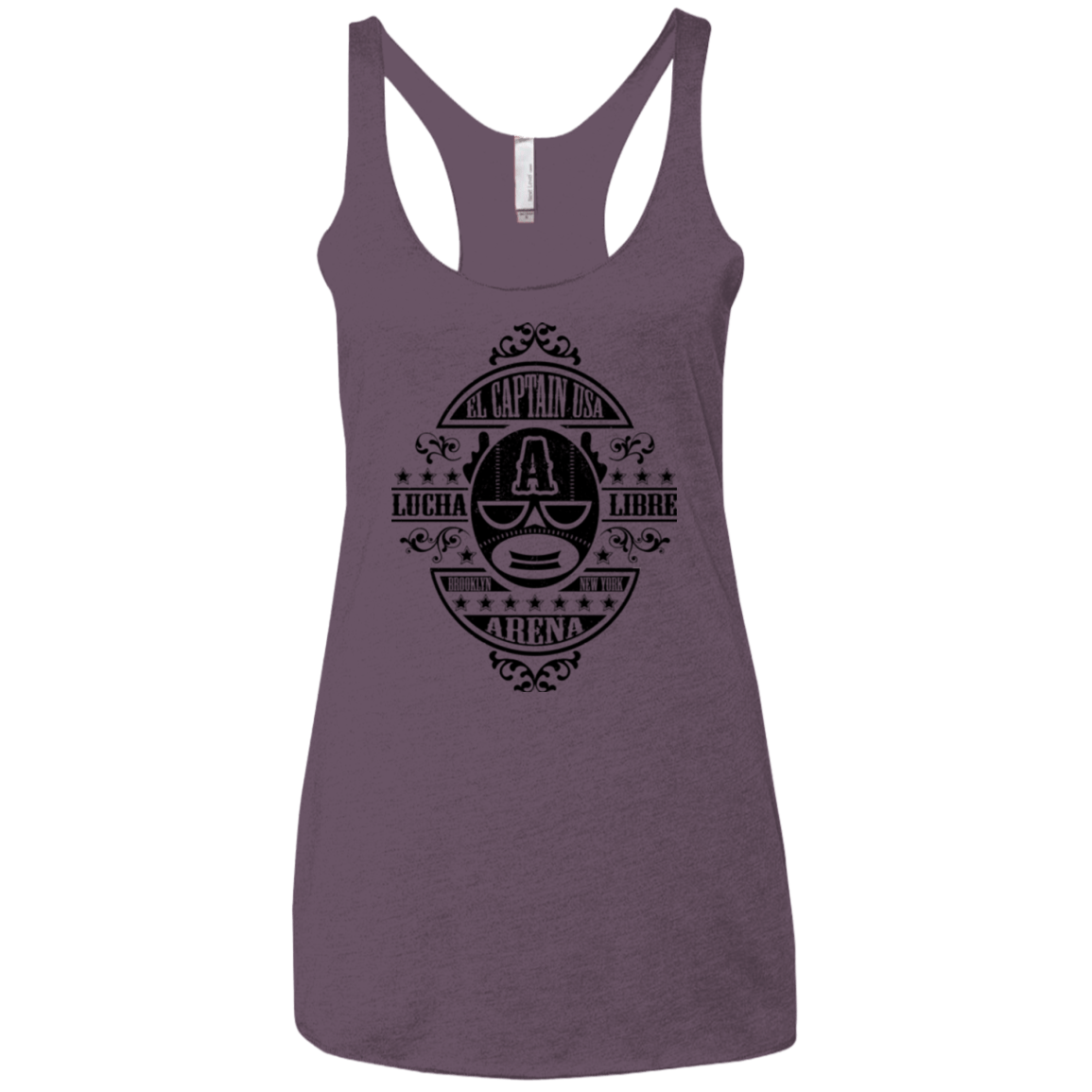 T-Shirts Vintage Purple / X-Small Lucha Captain Women's Triblend Racerback Tank