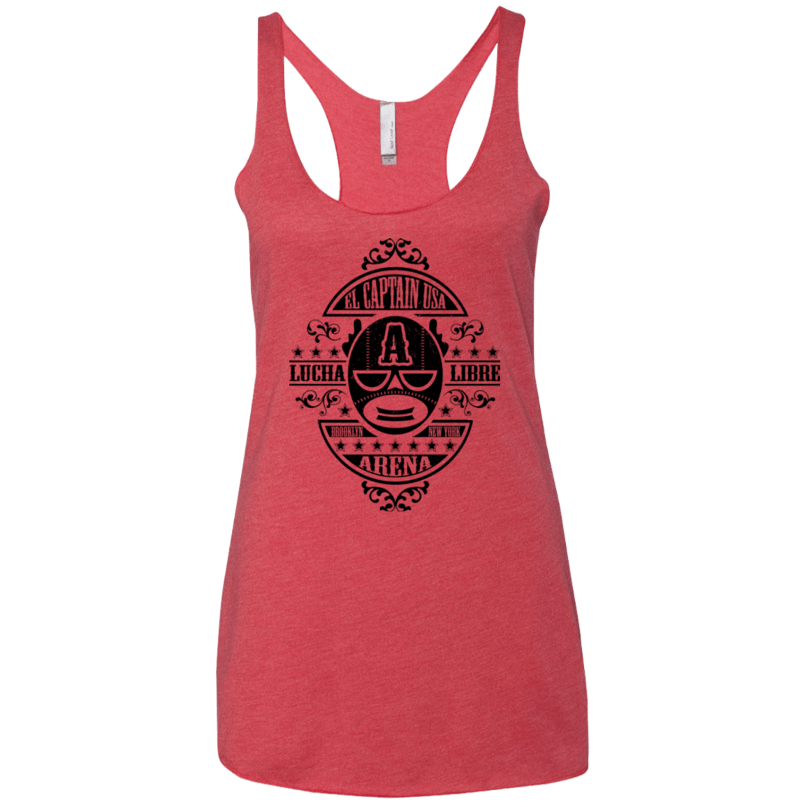 T-Shirts Vintage Red / X-Small Lucha Captain Women's Triblend Racerback Tank