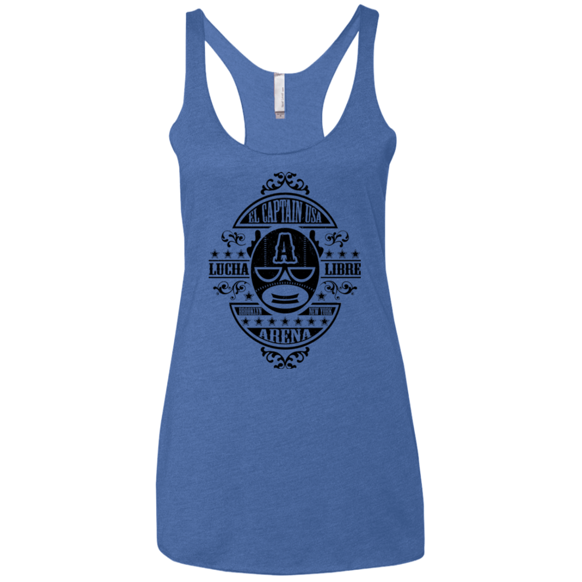 T-Shirts Vintage Royal / X-Small Lucha Captain Women's Triblend Racerback Tank