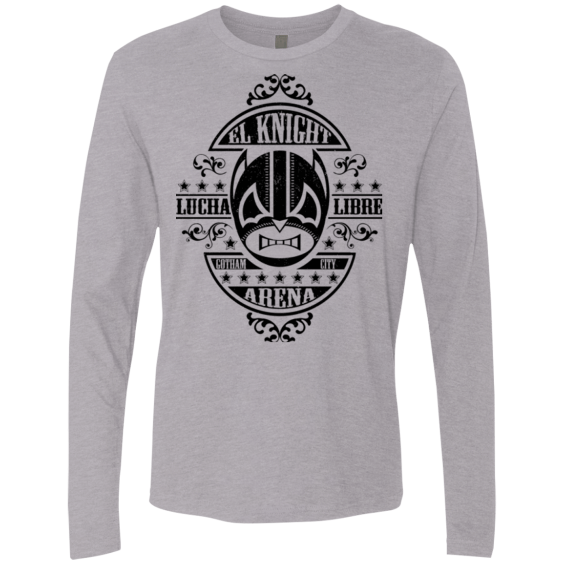 T-Shirts Heather Grey / Small Lucha Knight Men's Premium Long Sleeve