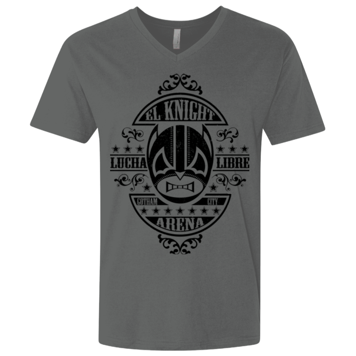 T-Shirts Heavy Metal / X-Small Lucha Knight Men's Premium V-Neck
