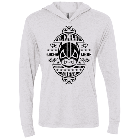 T-Shirts Heather White / X-Small Lucha Knight Triblend Long Sleeve Hoodie Tee