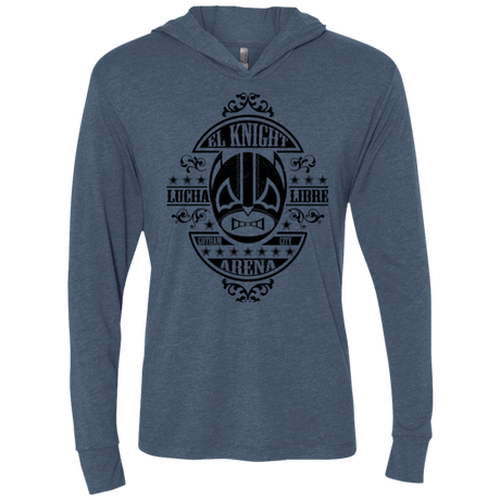 T-Shirts Indigo / X-Small Lucha Knight Triblend Long Sleeve Hoodie Tee
