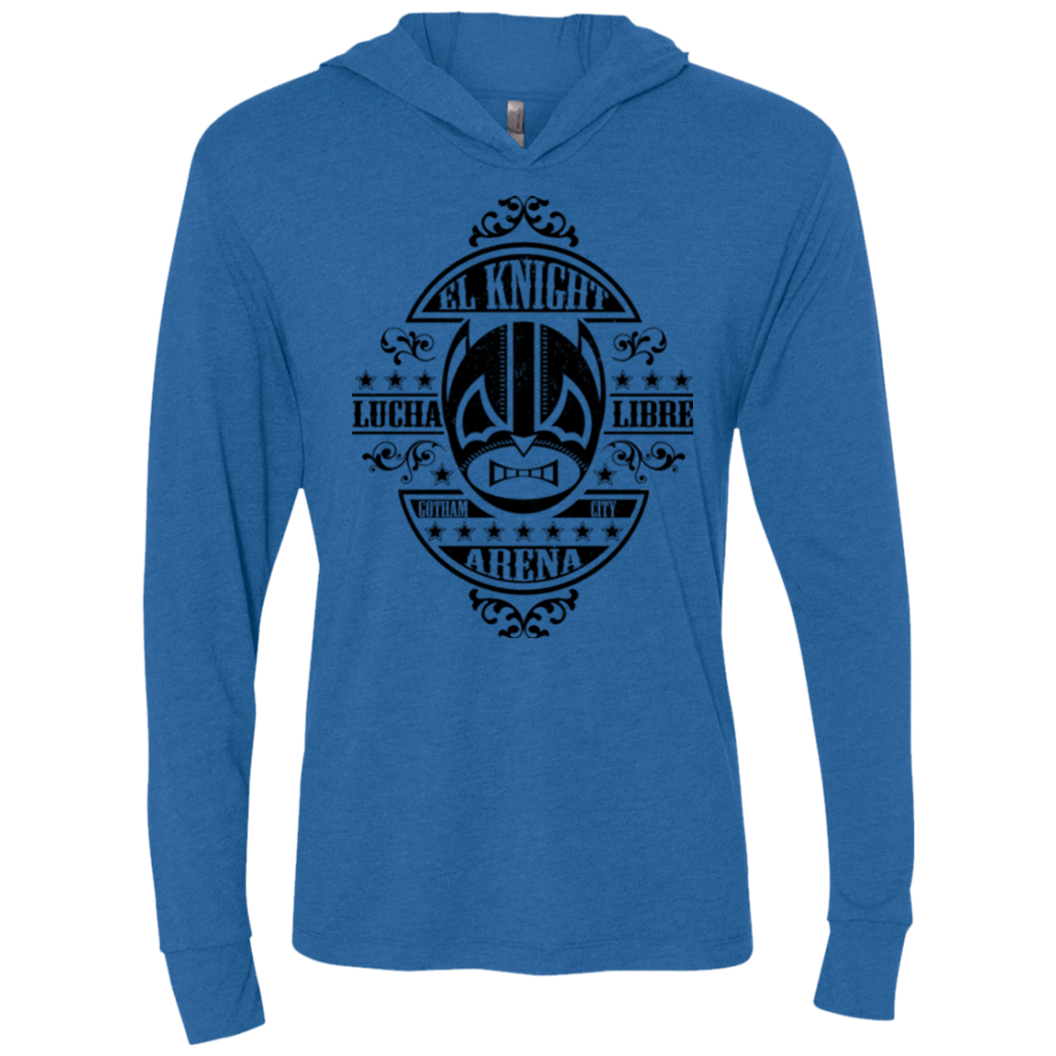 T-Shirts Vintage Royal / X-Small Lucha Knight Triblend Long Sleeve Hoodie Tee