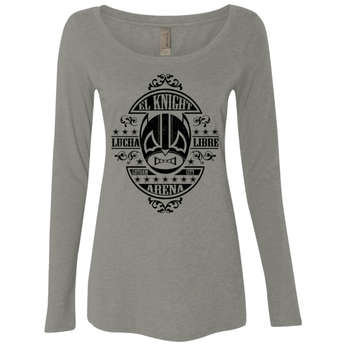 T-Shirts Venetian Grey / Small Lucha Knight Women's Triblend Long Sleeve Shirt