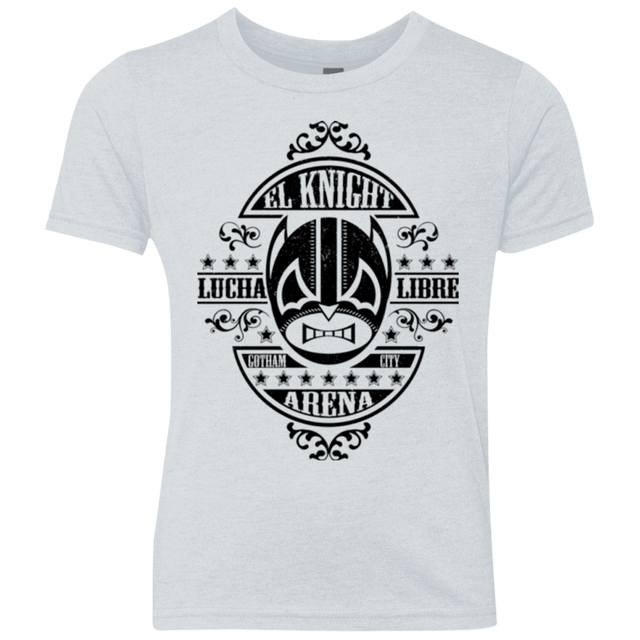 T-Shirts Heather White / YXS Lucha Knight Youth Triblend T-Shirt