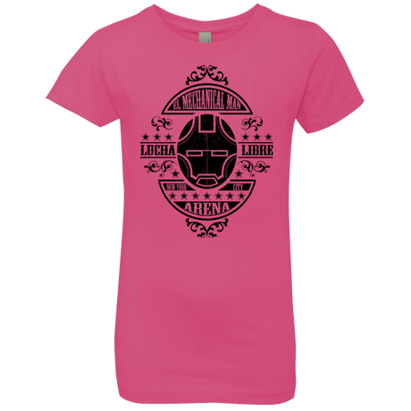 T-Shirts Hot Pink / YXS Lucha Mechanical Man Girls Premium T-Shirt