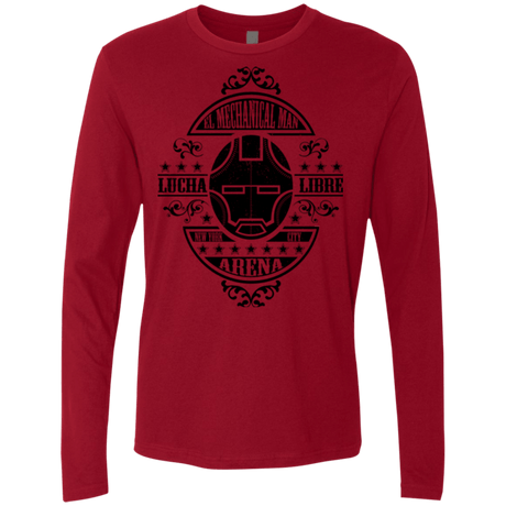 T-Shirts Cardinal / Small Lucha Mechanical Man Men's Premium Long Sleeve