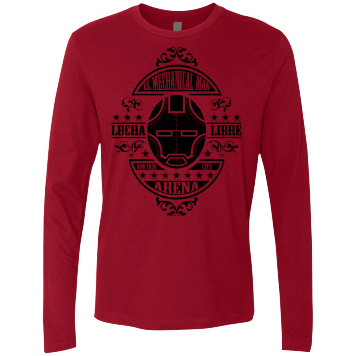 T-Shirts Cardinal / Small Lucha Mechanical Man Men's Premium Long Sleeve