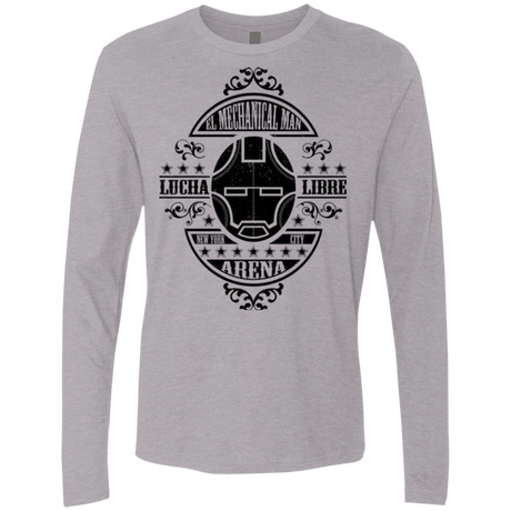 T-Shirts Heather Grey / Small Lucha Mechanical Man Men's Premium Long Sleeve