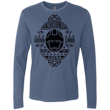 T-Shirts Indigo / Small Lucha Mechanical Man Men's Premium Long Sleeve