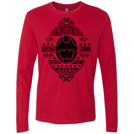 T-Shirts Red / Small Lucha Mechanical Man Men's Premium Long Sleeve