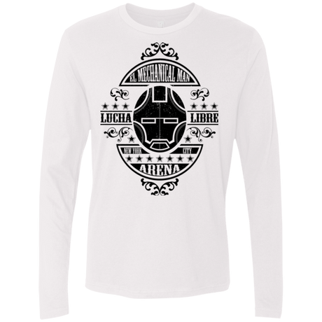 T-Shirts White / Small Lucha Mechanical Man Men's Premium Long Sleeve