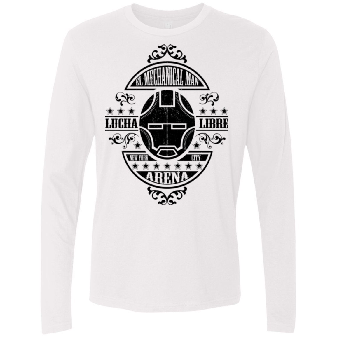 T-Shirts White / Small Lucha Mechanical Man Men's Premium Long Sleeve