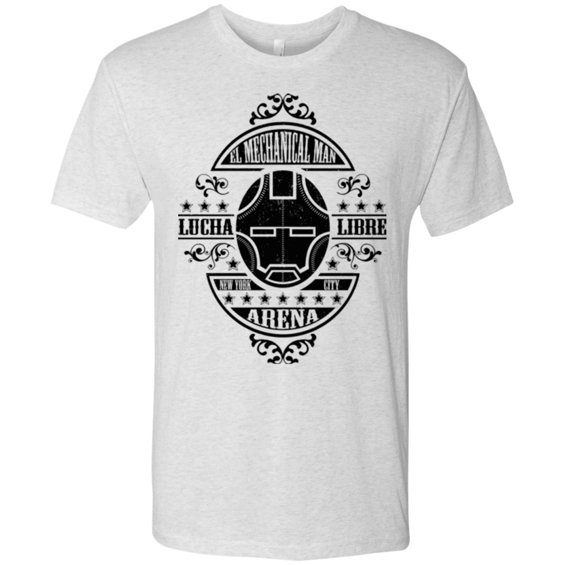 T-Shirts Heather White / Small Lucha Mechanical Man Men's Triblend T-Shirt