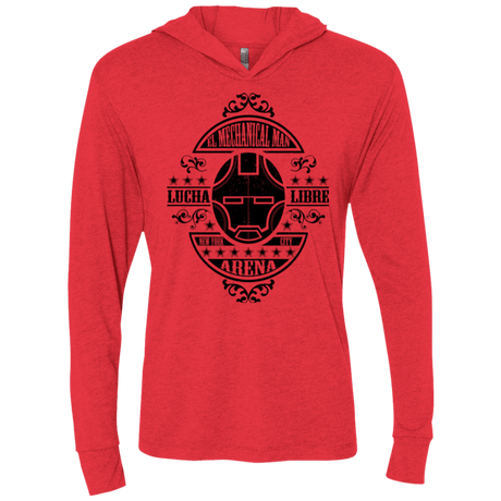 T-Shirts Vintage Red / X-Small Lucha Mechanical Man Triblend Long Sleeve Hoodie Tee