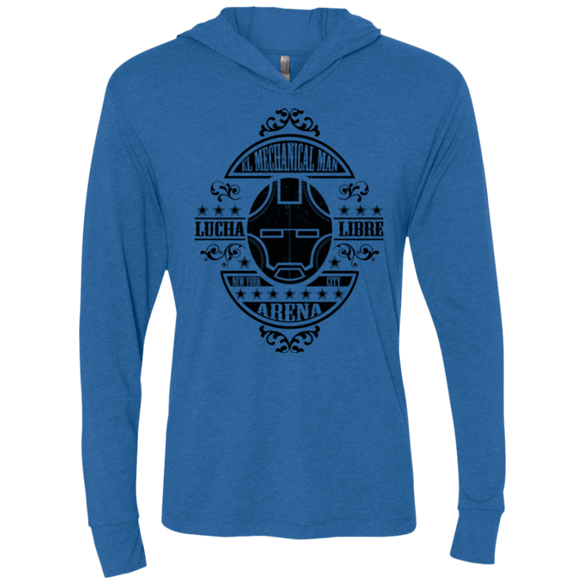 T-Shirts Vintage Royal / X-Small Lucha Mechanical Man Triblend Long Sleeve Hoodie Tee