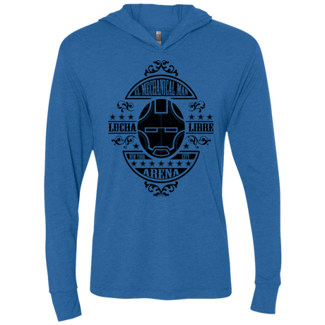 T-Shirts Vintage Royal / X-Small Lucha Mechanical Man Triblend Long Sleeve Hoodie Tee