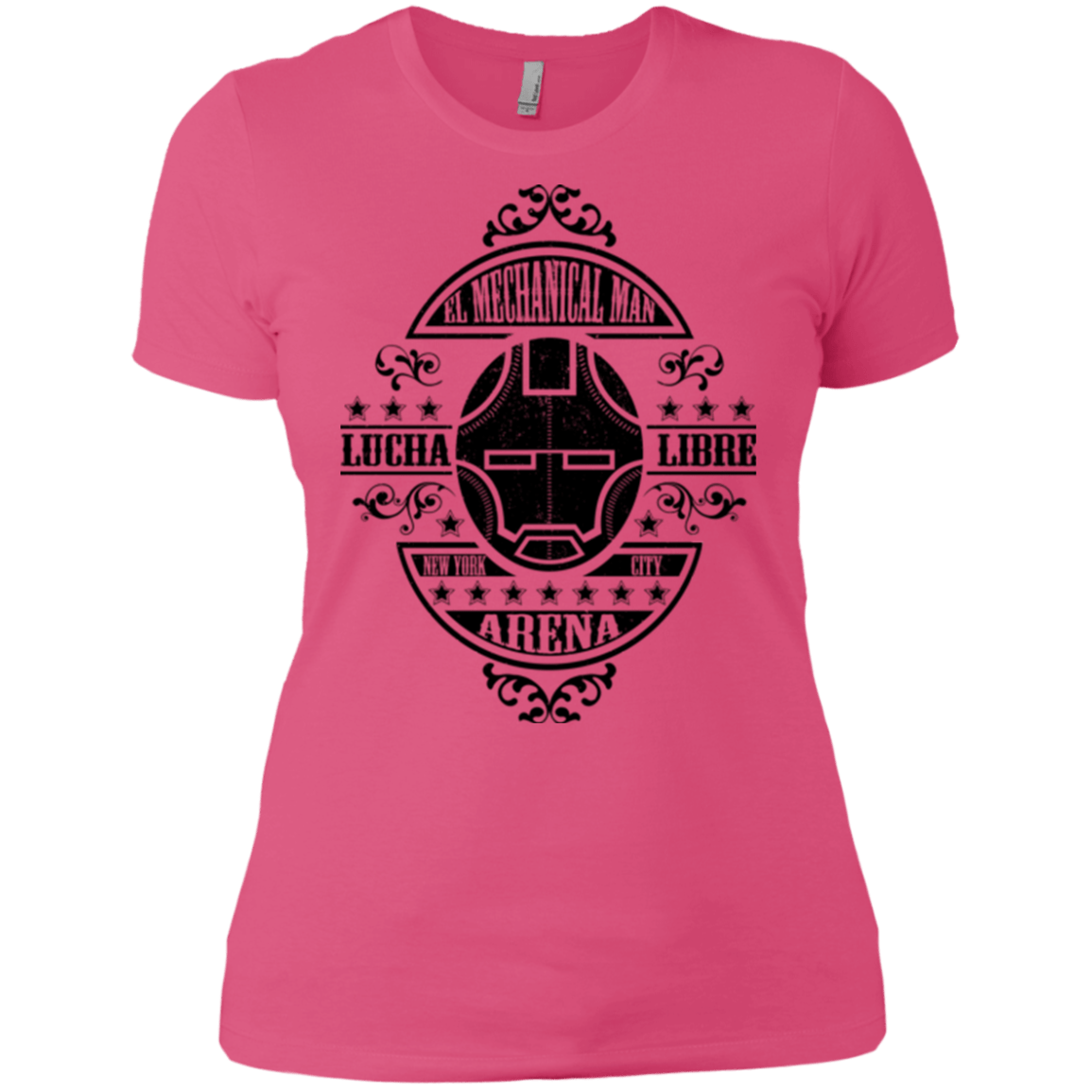 T-Shirts Hot Pink / X-Small Lucha Mechanical Man Women's Premium T-Shirt