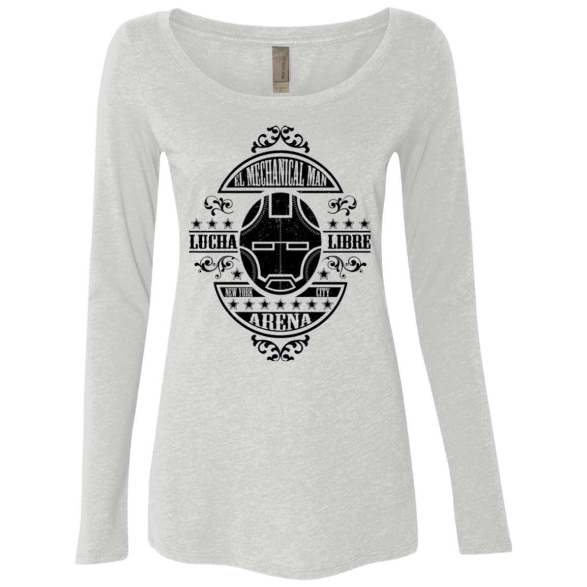 T-Shirts Heather White / Small Lucha Mechanical Man Women's Triblend Long Sleeve Shirt