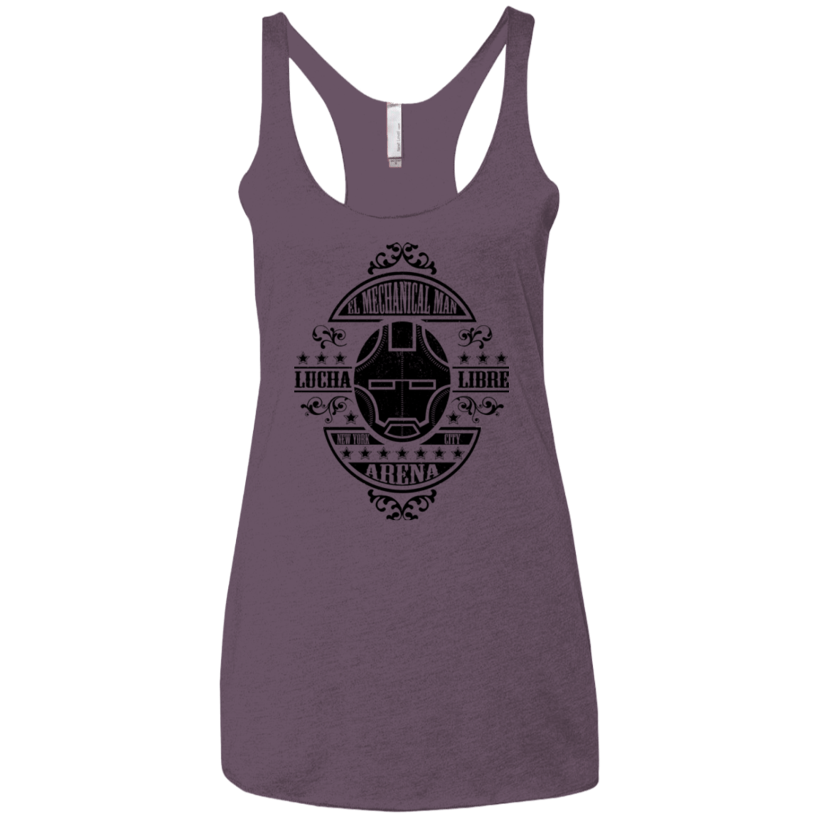 T-Shirts Vintage Purple / X-Small Lucha Mechanical Man Women's Triblend Racerback Tank