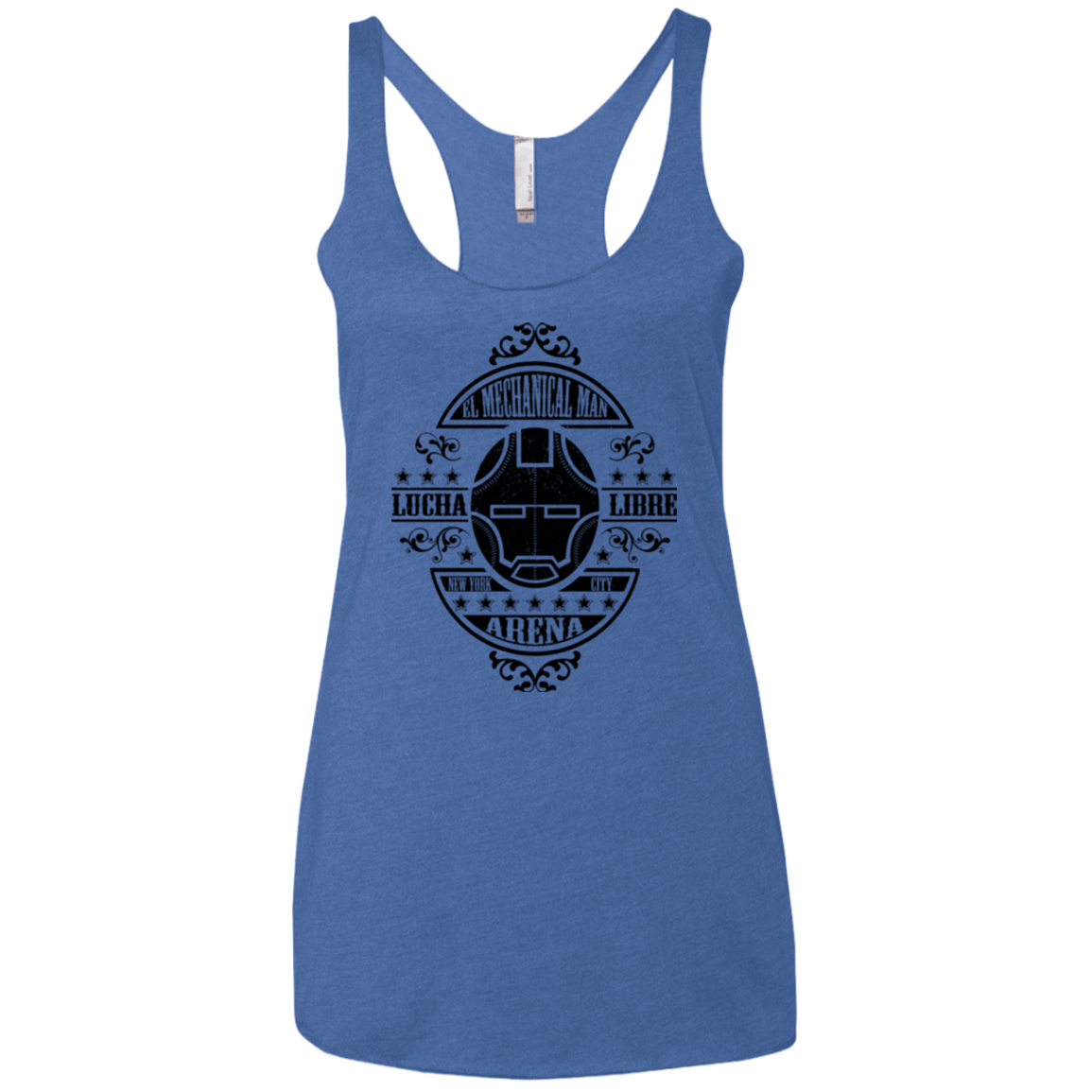 T-Shirts Vintage Royal / X-Small Lucha Mechanical Man Women's Triblend Racerback Tank