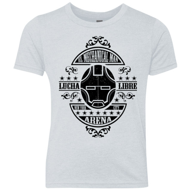 T-Shirts Heather White / YXS Lucha Mechanical Man Youth Triblend T-Shirt