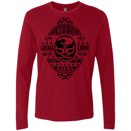 T-Shirts Cardinal / Small luchamanofsteel Men's Premium Long Sleeve