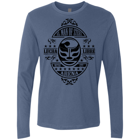 T-Shirts Indigo / Small luchamanofsteel Men's Premium Long Sleeve