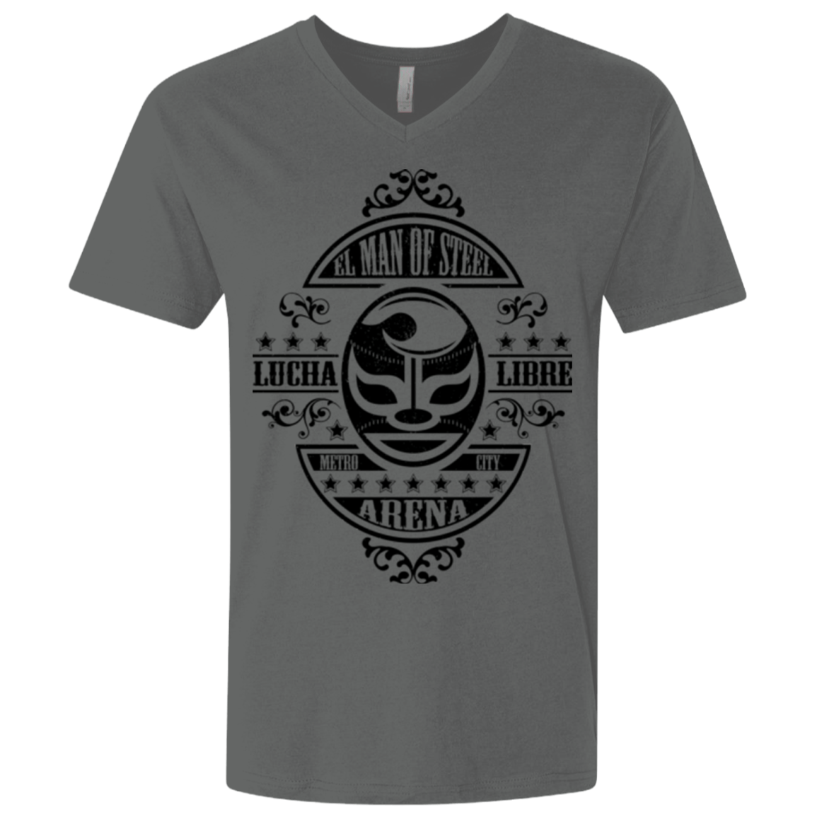 T-Shirts Heavy Metal / X-Small luchamanofsteel Men's Premium V-Neck