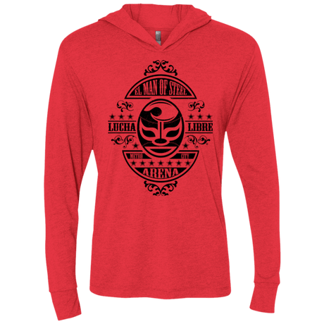 T-Shirts Vintage Red / X-Small luchamanofsteel Triblend Long Sleeve Hoodie Tee