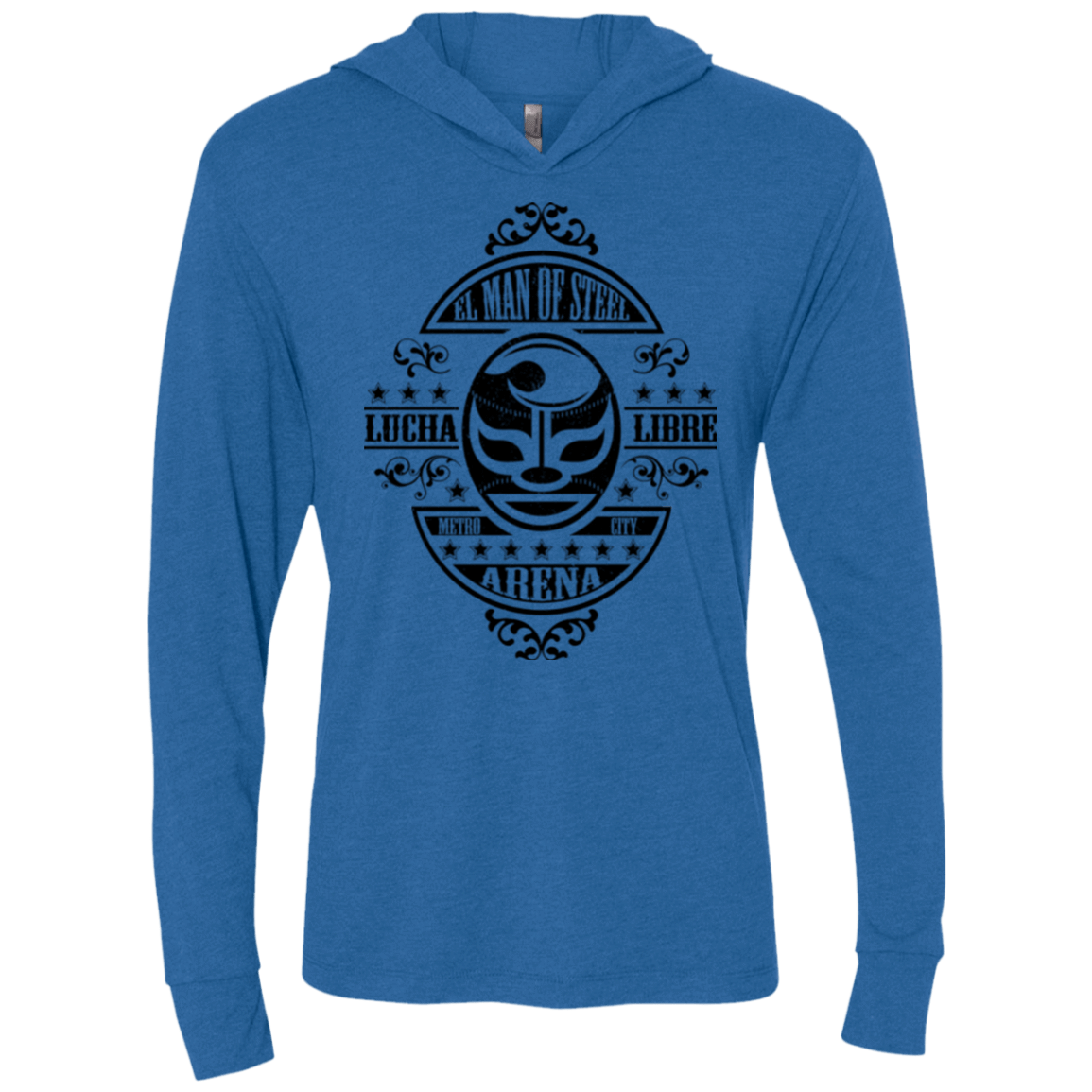 T-Shirts Vintage Royal / X-Small luchamanofsteel Triblend Long Sleeve Hoodie Tee