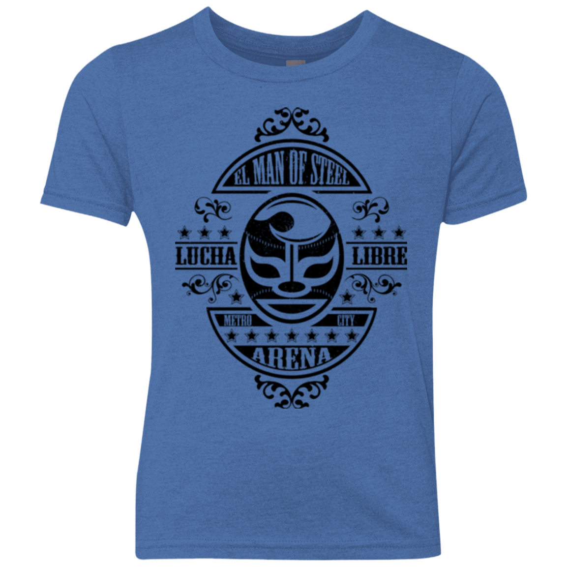 T-Shirts Vintage Royal / YXS luchamanofsteel Youth Triblend T-Shirt