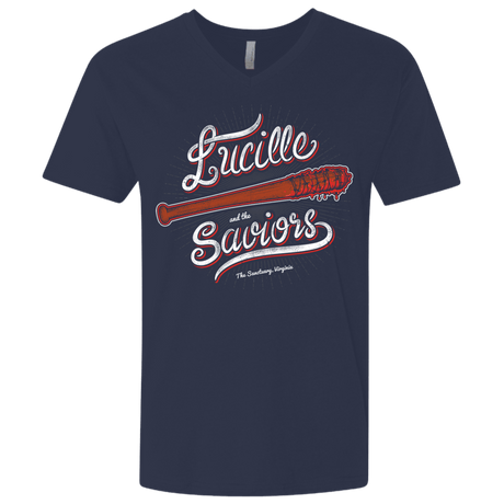 T-Shirts Midnight Navy / X-Small Lucille and the Saviors Men's Premium V-Neck
