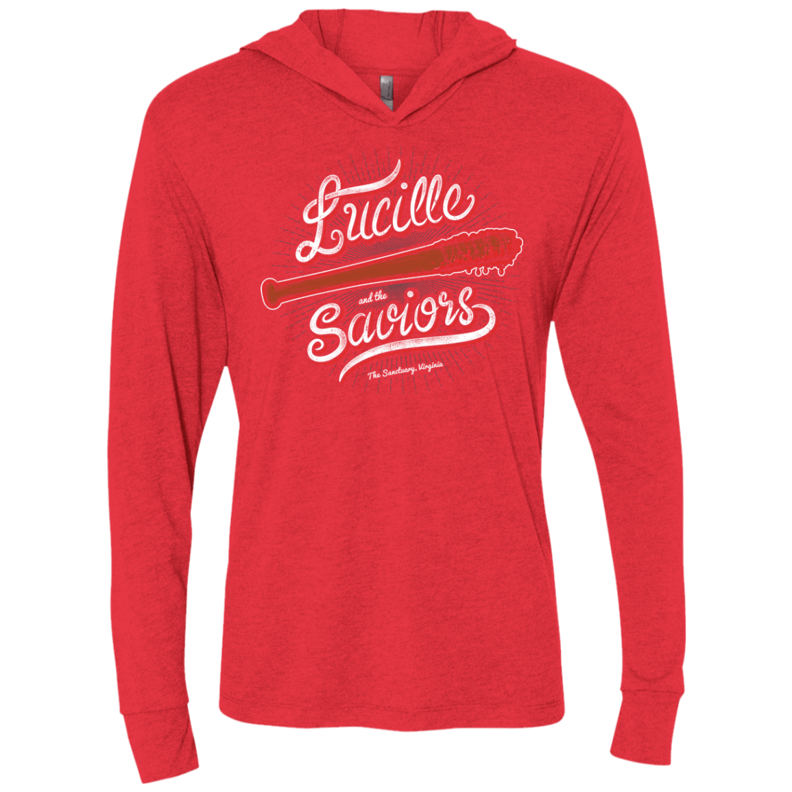 T-Shirts Vintage Red / X-Small Lucille and the Saviors Triblend Long Sleeve Hoodie Tee