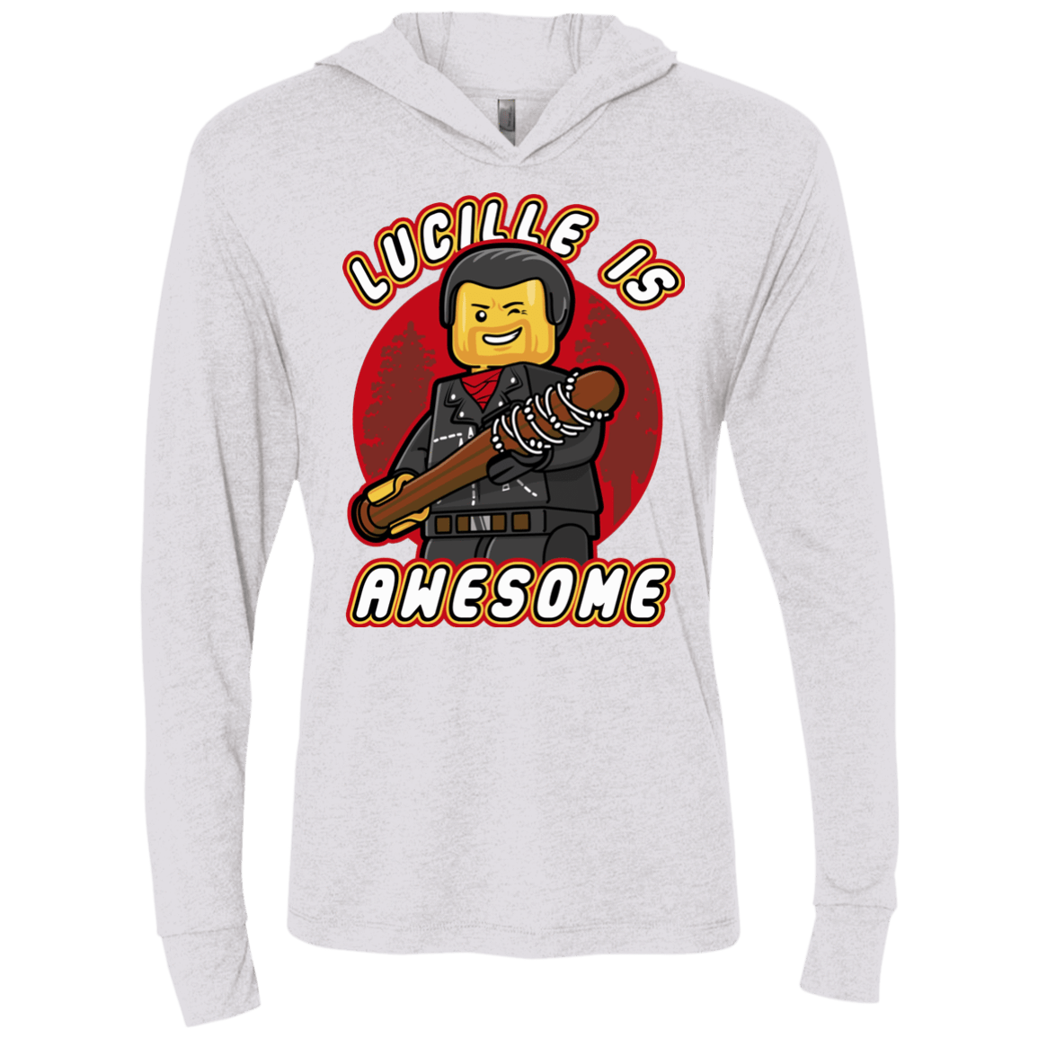 T-Shirts Heather White / X-Small Lucille is Awesome Triblend Long Sleeve Hoodie Tee