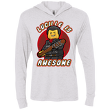 T-Shirts Heather White / X-Small Lucille is Awesome Triblend Long Sleeve Hoodie Tee