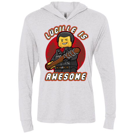 T-Shirts Heather White / X-Small Lucille is Awesome Triblend Long Sleeve Hoodie Tee