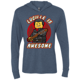 T-Shirts Indigo / X-Small Lucille is Awesome Triblend Long Sleeve Hoodie Tee