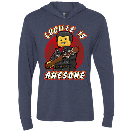 T-Shirts Vintage Navy / X-Small Lucille is Awesome Triblend Long Sleeve Hoodie Tee