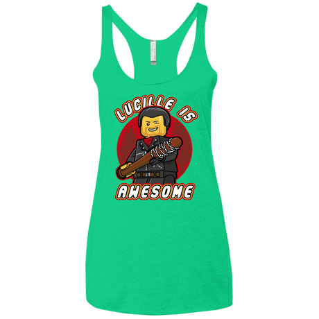 T-Shirts Envy / X-Small Lucille is Awesome Women's Triblend Racerback Tank