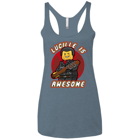 T-Shirts Indigo / X-Small Lucille is Awesome Women's Triblend Racerback Tank