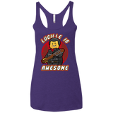 T-Shirts Purple / X-Small Lucille is Awesome Women's Triblend Racerback Tank