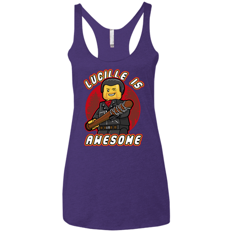 T-Shirts Purple / X-Small Lucille is Awesome Women's Triblend Racerback Tank