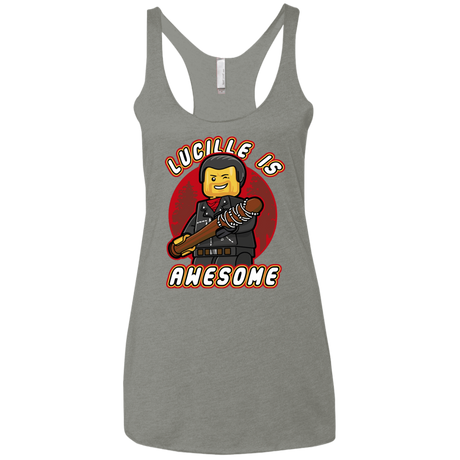 T-Shirts Venetian Grey / X-Small Lucille is Awesome Women's Triblend Racerback Tank