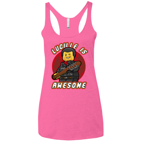 T-Shirts Vintage Pink / X-Small Lucille is Awesome Women's Triblend Racerback Tank